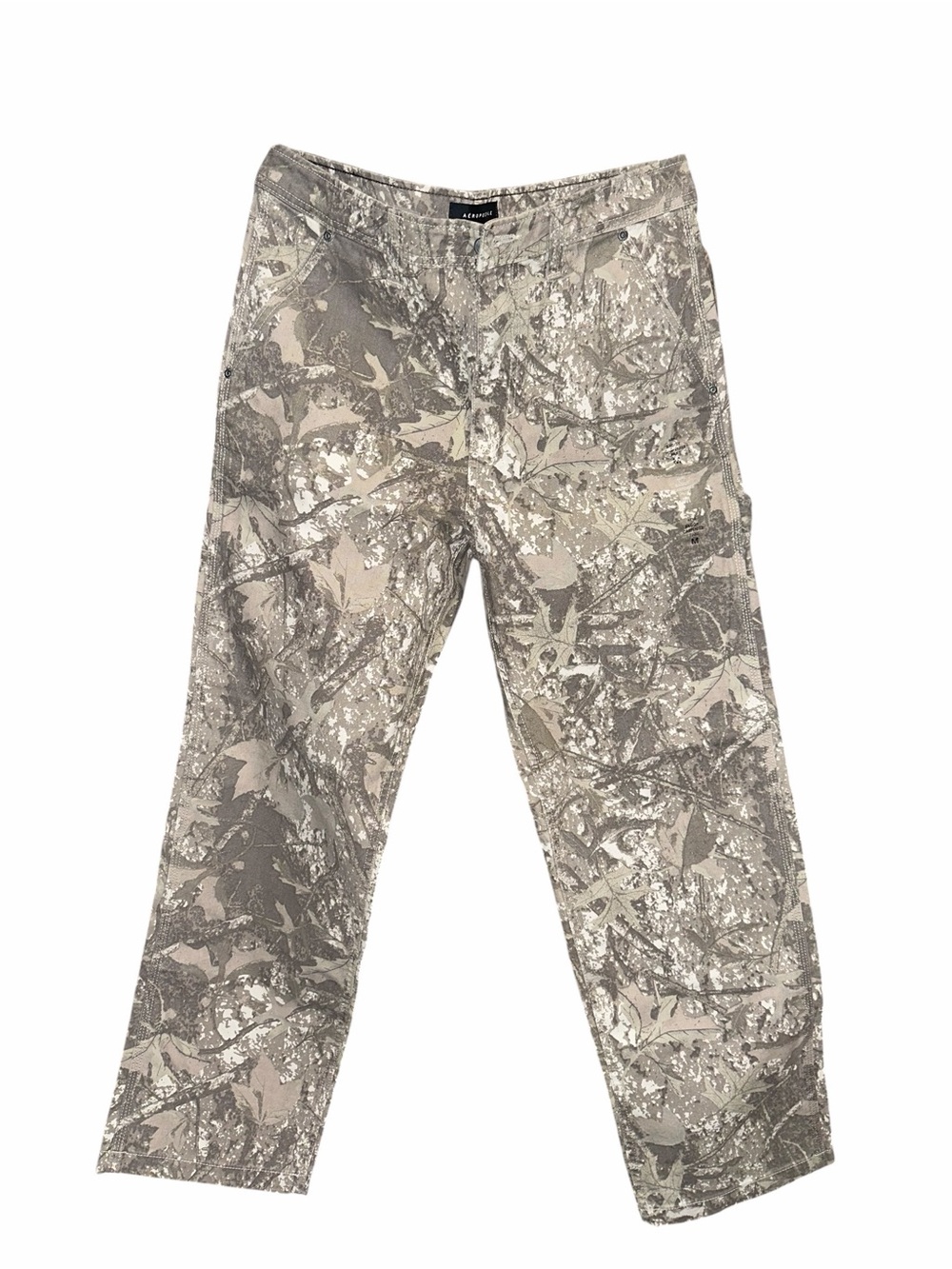 Aeropostale Men's Camouflage Cargo Pants - Beige/Gray